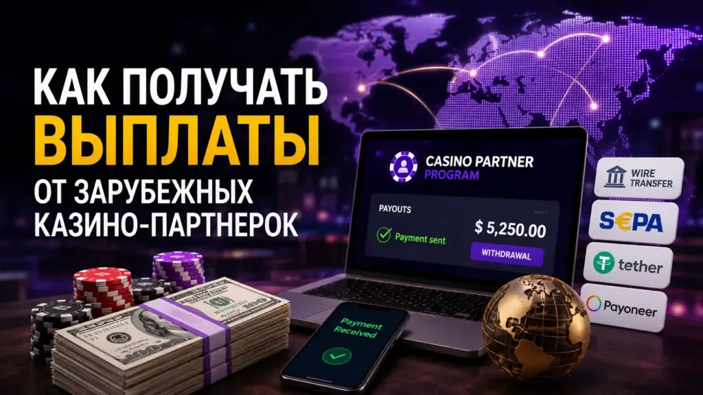 Как получать выплаты от зарубежных казино-партнерок