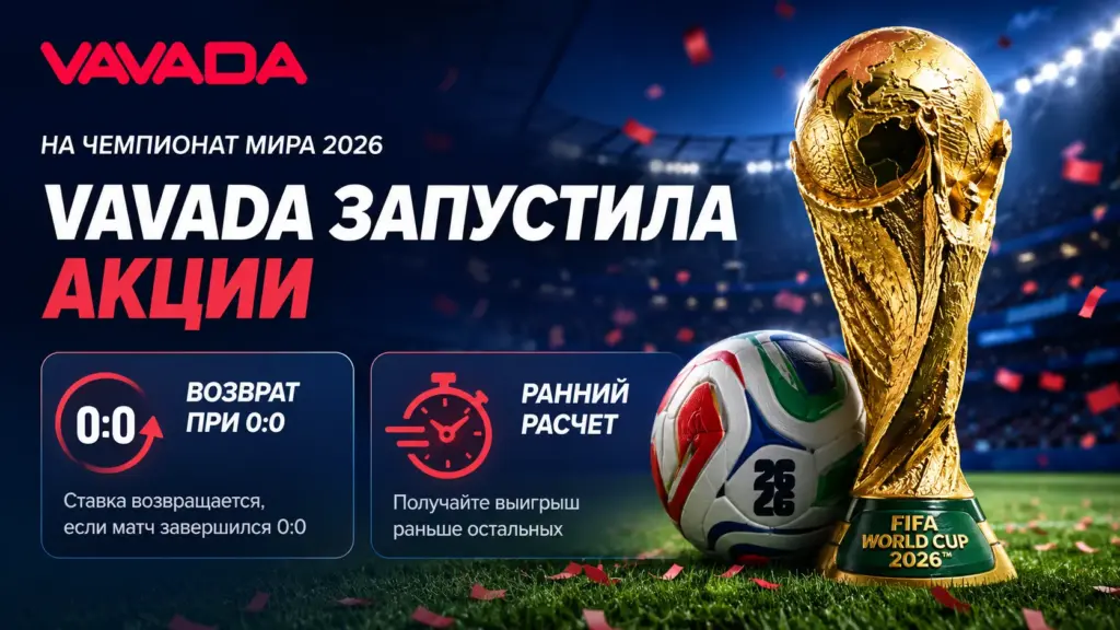 Vavada запустила акции «Возврат при 0:0» и «Ранний расчет» на Чемпионат Мира 2026