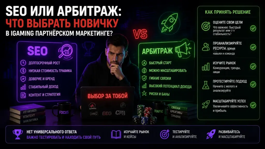SEO или арбитраж: что выбрать новичку