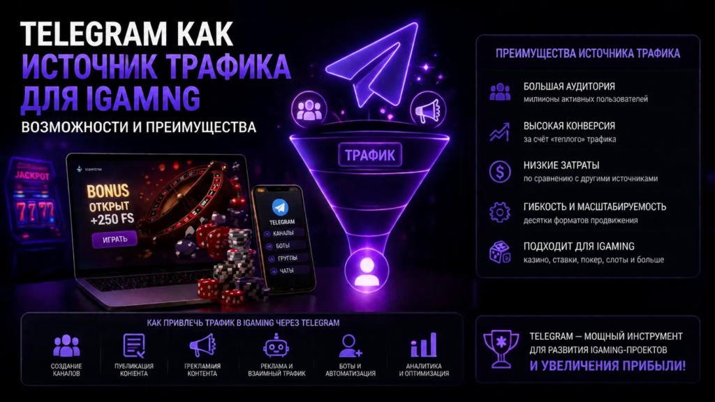 Telegram как источник трафика для iGaming